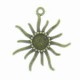 Metal Charm with setting Sun Ø12mm Antique bronze 